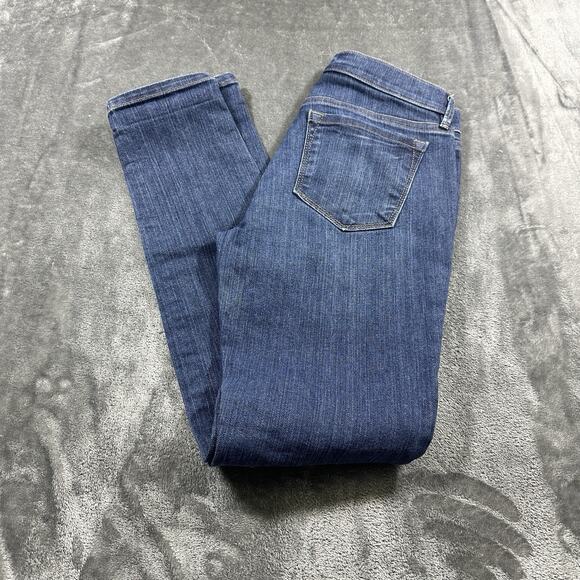 Ann Taylor Loft Outlet Modern Skinny Jeans Womens 2 Blue Dark Denim‎ Stretch - Picture 9 of 13